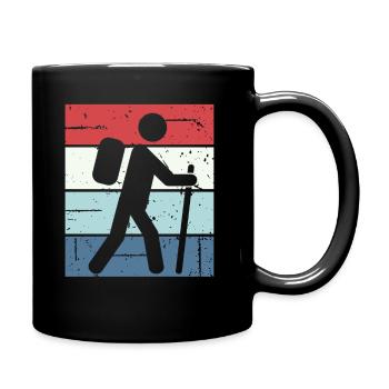 Hiking Hiking Gift Sayings - Full Colour Mug - black - Right