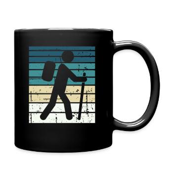 Hiking Hiking Gift Sayings - Full Colour Mug - black - Right