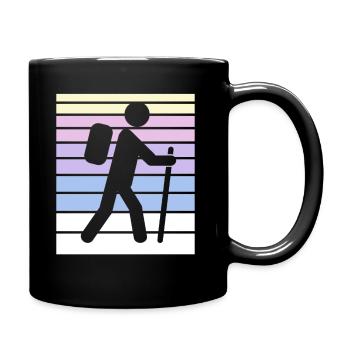 Hiking Hiking Gift Sayings - Full Colour Mug - black - Right