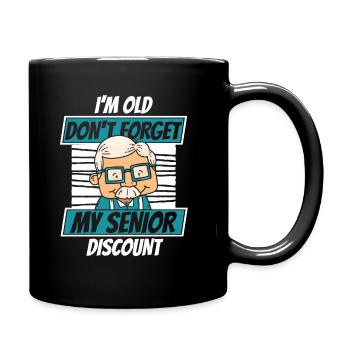 Rentner Rente Senior - Tasse einfarbig - Schwarz - Rechts