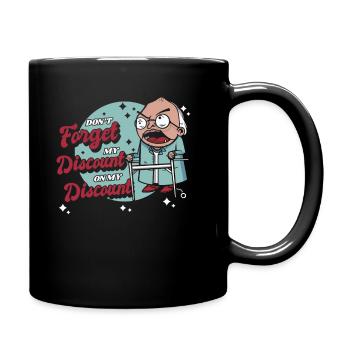 Pension de retraité drôle N’oubliez pas ma réduction - Mug uni - noir - Droite