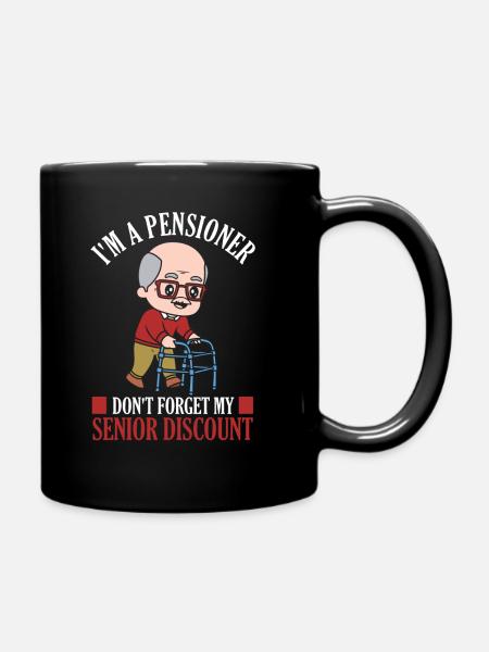 Rentner Rente Lustig - Tasse einfarbig - Schwarz