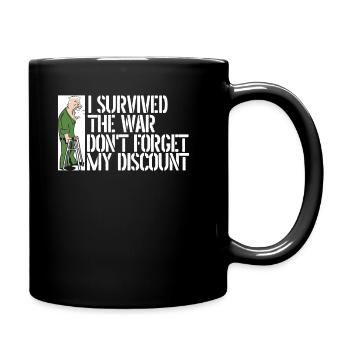 Rentner Rente Lustig Dont Forget My Discount - Tasse einfarbig - Schwarz - Rechts