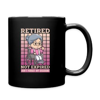Rentner Rente Witzig Dont Forget My Discount - Tasse einfarbig - Schwarz - Rechts