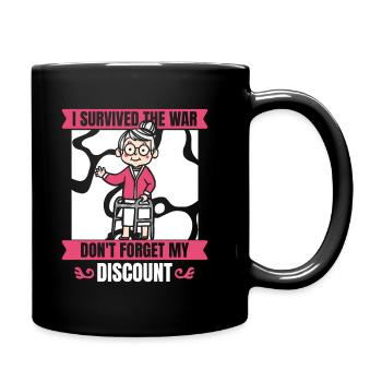 Rentner Rente Oma Dont Forget My Discount - Tasse einfarbig - Schwarz - Rechts