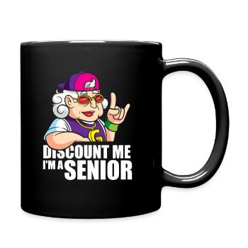 Pensioner pension - Full Colour Mug - black - Right