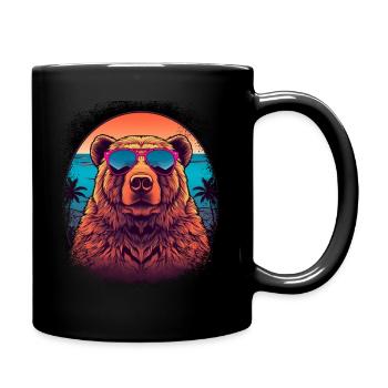 mammal panda birthday animal quote bday brown bear - Tasse einfarbig - Schwarz - Rechts