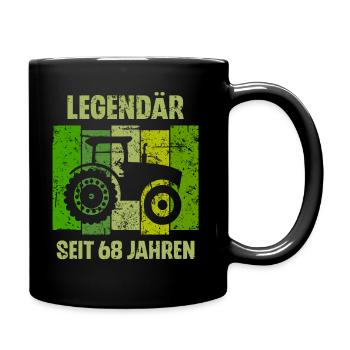 68 Geburtstag Geschenk 68. Landwirt Spruch - Tasse einfarbig - Schwarz - Rechts