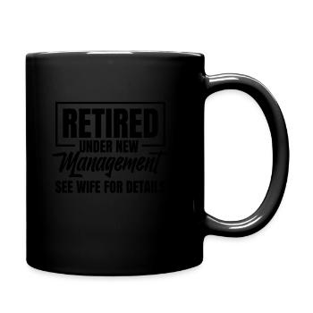 Pensioner pension - Full Colour Mug - black - Right