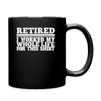 Pensioner pension - Full Colour Mug - black - Right
