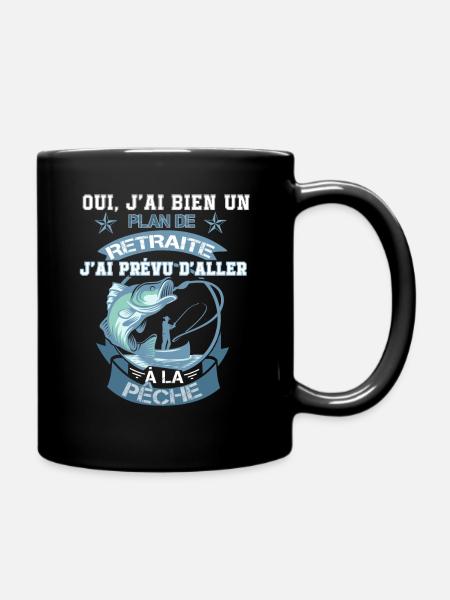 Oui j'ai bien un plan retraite PÊCHE - Mug uni - noir