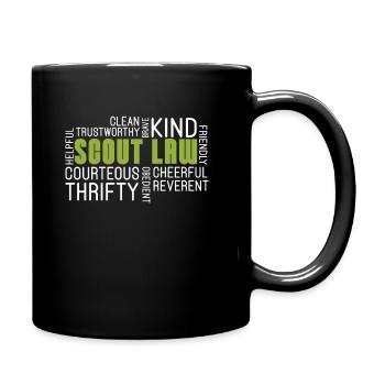 Pfadfinder Gesetz - Tasse einfarbig - Schwarz - Rechts