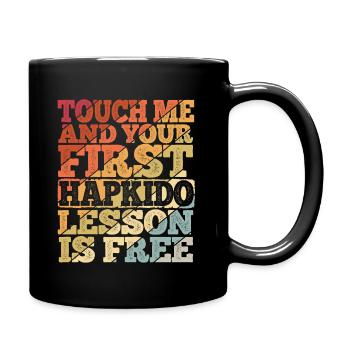 Koreanischer Kampfsport Hapkido - Tasse einfarbig - Schwarz - Rechts