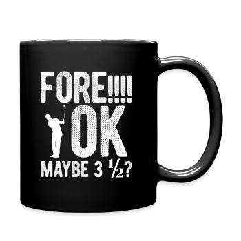 Golfplatz zum Golfen Golf - Tasse einfarbig - Schwarz - Rechts