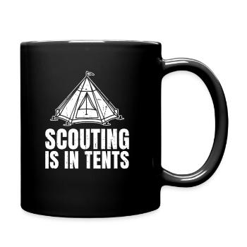 Pfadfinder Scouting Is In Tents - Tasse einfarbig - Schwarz - Rechts