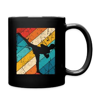 Kickboxing - Tasse einfarbig - Schwarz - Rechts