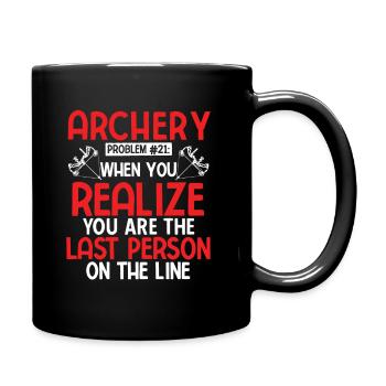 Bogenschießen Archery - Tasse einfarbig - Schwarz - Rechts