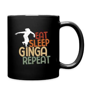 Capoeira - Tasse einfarbig - Schwarz - Rechts