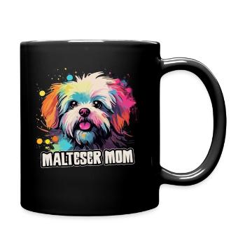 Maltese Dog Gift Saying - Full Colour Mug - black - Right