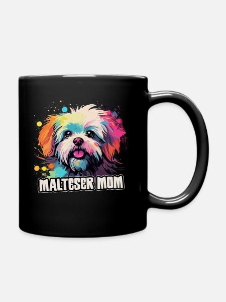 Malteser Hund Geschenk Spruch - Tasse einfarbig - Schwarz