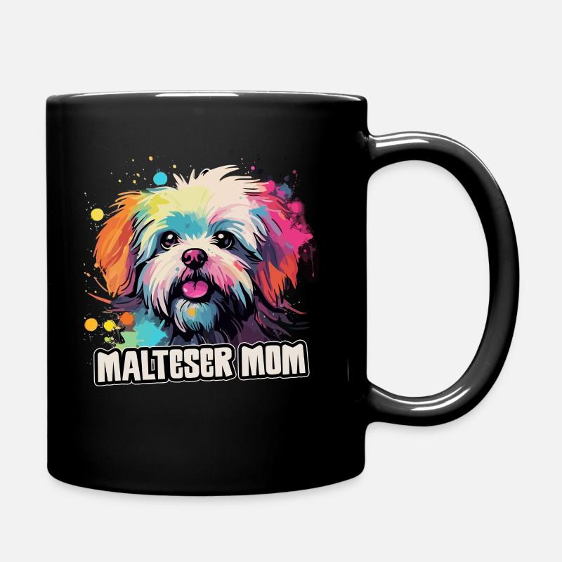 Malteser Hund Geschenk Spruch - Tasse einfarbig - Schwarz