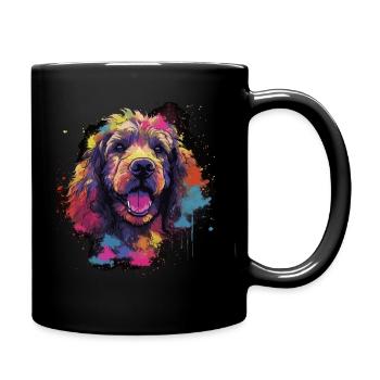Pudel Hund Geschenk Spruch - Tasse einfarbig - Schwarz - Rechts