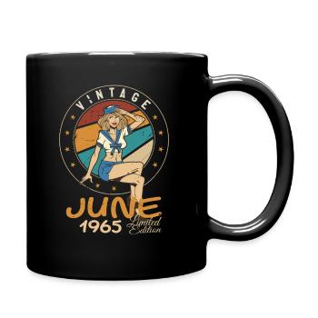 Millésime 1965 - Né en Juin 1965 - Mug uni - noir - Droite