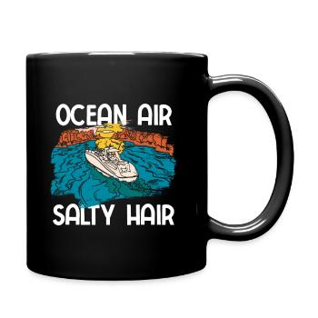 Segelboot Kapitän Spruch Zum Segeln - Tasse einfarbig - Schwarz - Rechts