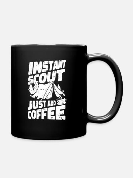 Pfadfinder Kaffee - Tasse einfarbig - Schwarz