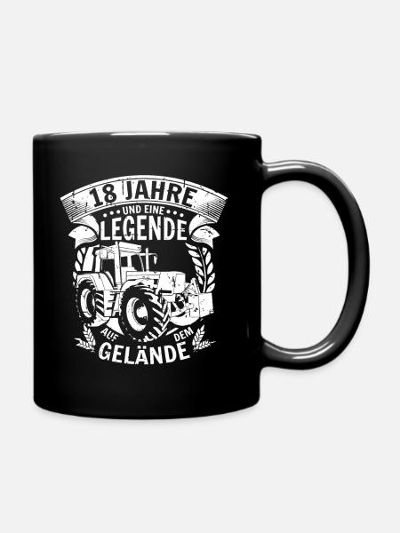 Landwirt Geschenk 18. Geburtstag 18 Jahre - Tasse einfarbig - Schwarz
