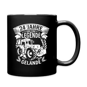 Landwirt Geschenk 24. Geburtstag 24 Jahre - Tasse einfarbig - Schwarz - Rechts
