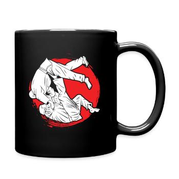 Japanischer Kampfsport Judo - Tasse einfarbig - Schwarz - Rechts