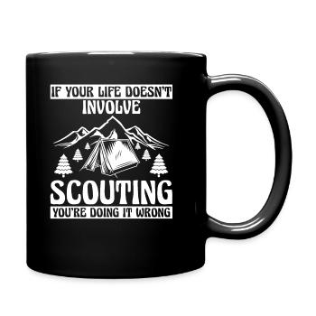 Boy Scout drôle - Mug uni - noir - Droite