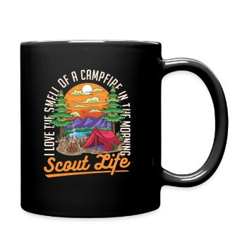 Feu de camp scout - Mug uni - noir - Droite