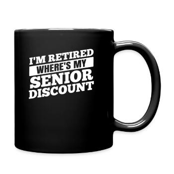 Pensioner pension funny - Full Colour Mug - black - Right