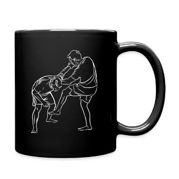Israelischer Kampfsport Krav Maga - Tasse einfarbig - Schwarz - Rechts