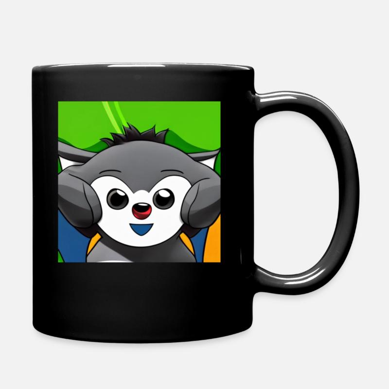 cute animal - Full Colour Mug - black