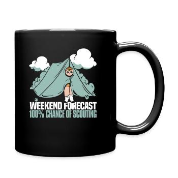 Pfadfinder Niedlich - Tasse einfarbig - Schwarz - Rechts