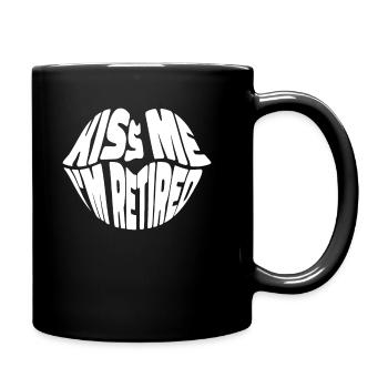 Pensioner pension - Full Colour Mug - black - Right
