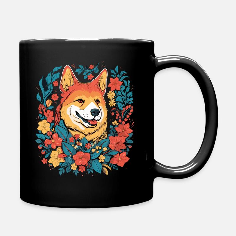 Akita Hund Geschenk - Tasse einfarbig - Schwarz
