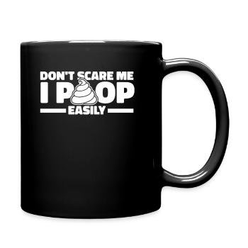 L’humour noir ne me fait pas peur je fais caca facilement - Mug uni - noir - Droite