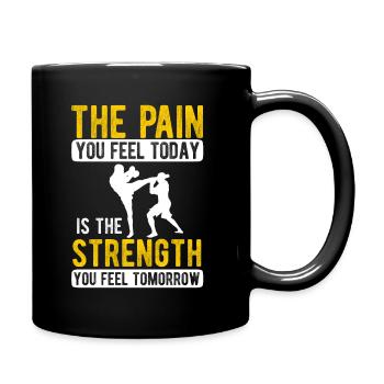 Kickboxing - Tasse einfarbig - Schwarz - Rechts