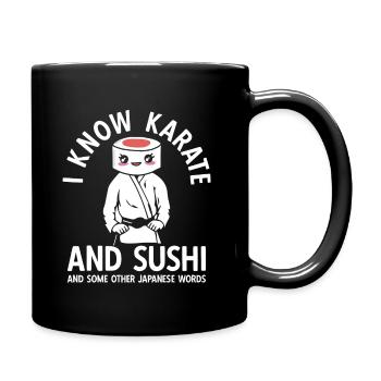 Japanischer Kampfsport Karate - Tasse einfarbig - Schwarz - Rechts