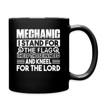 Mechanic Mechanic I Stand For The Flag - Full Colour Mug - black - Right