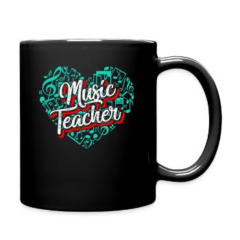 Music Teacher Music Teacher Full Heart - Full Colour Mug - black - Right