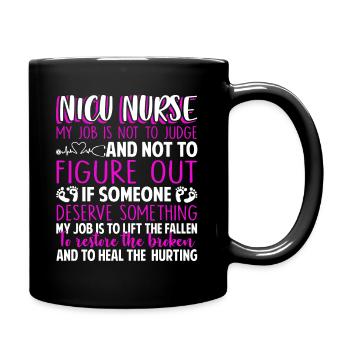 Nicu Nurse My Job Is Not To Judge - Full Colour Mug - black - Right