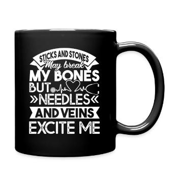 Nurse Nurse Excite Me - Full Colour Mug - black - Right