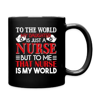 Nurse Nurse Is My World - Full Colour Mug - black - Right