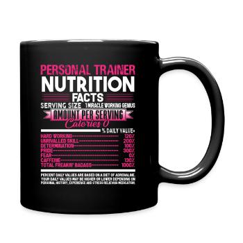 Personal Trainer Personal Trainer Nutrition Facts - Full Colour Mug - black - Right