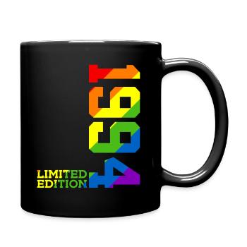 LGBTQ 1994 REGENBOGEN QUEER 32. GEBURTSTAG PRIDE - Tasse einfarbig - Schwarz - Rechts